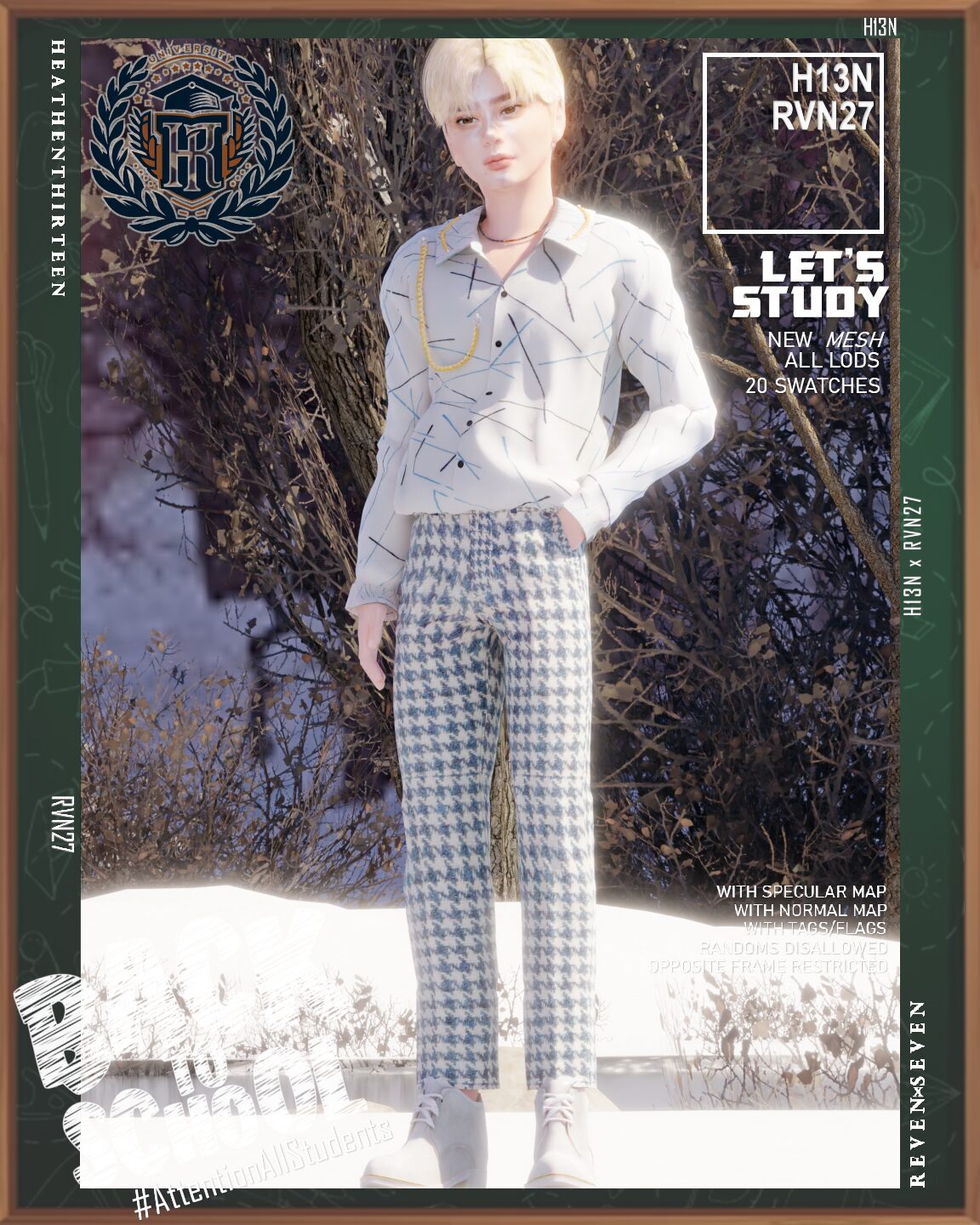 Pantalon d'uniforme d'école d'hiver pour garçon avec poche et bord contrasté cropped