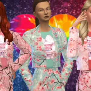 Pull Accessoire Fleur de Cerisier, maillage Dissia