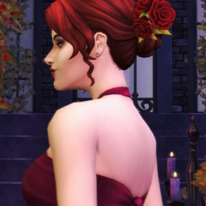 Comtesse des Ténèbres - Coiffe Nyxie Rose