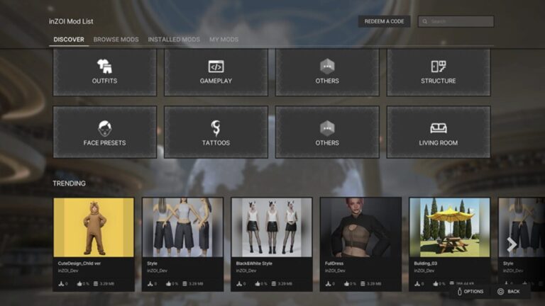 Le support officiel des mods arrive dans inZOI en Mai