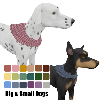 Bandanas à carreaux | Grands et petits chiens - [Les chats et les chiens sont requis]