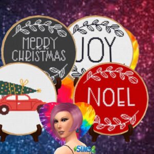 Décor en point de croix de Noël