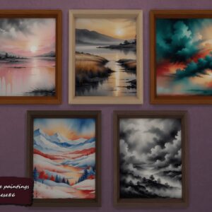 Colorful landscape paintings