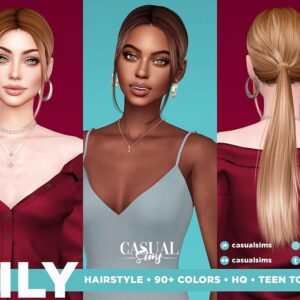CasualSims - Coiffure Lily (FUSEAUX FRONTAUX INCLUS)