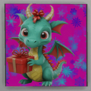 Peintures de dragons de Noël