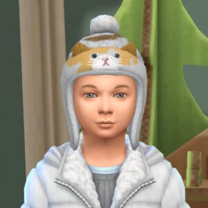 Chapeau d'hiver pour enfant avec motif de chat