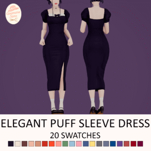 Robe à manches bouffantes élégante