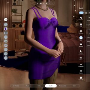 Robe bodycon violette