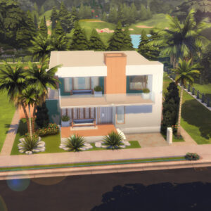 Maison moderne familière et jolie