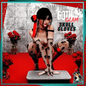 Gants Crâne Glam-Goth