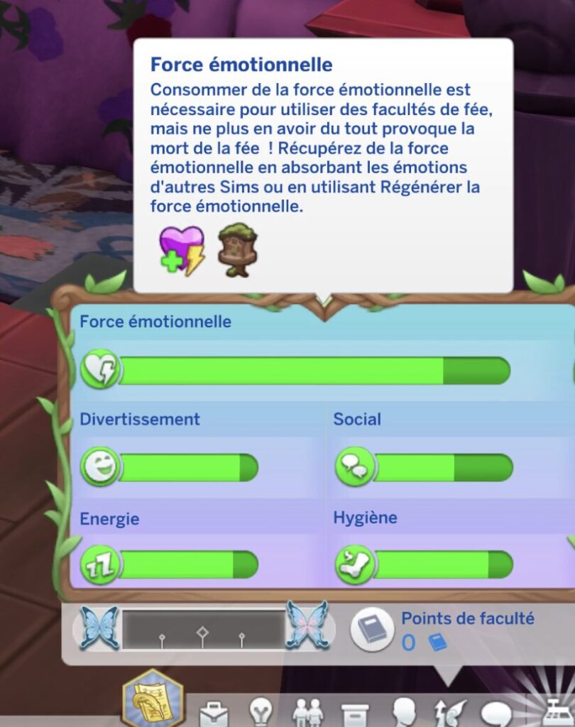 Besoin force émotionnelle dans Les Sims 4