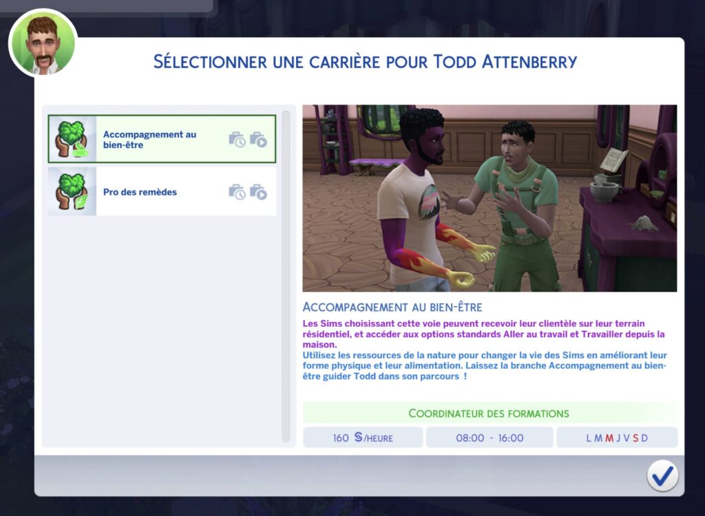 La carrière Herbaliste des Sims 4 Nature Enchantée