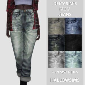 Jeans mom pour femmes de DeltaSim par Hallow Sims