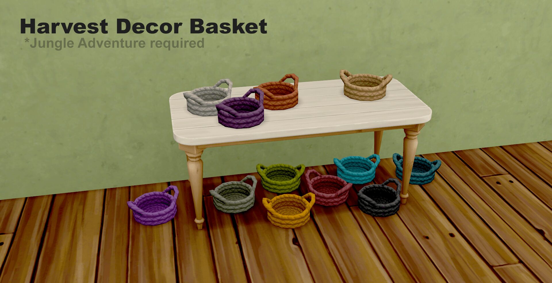 Décor de paniers de récolte [Aventure dans la jungle requise]