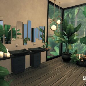 Salle de bain jungle