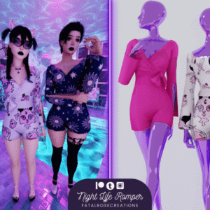 FatalRoseCreations Combinaison Night Life [Maxis Match]