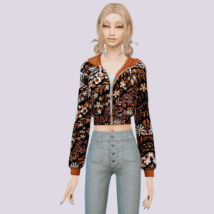 Veste de survêtement florale pour adolescent