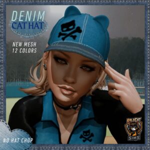 Chapeau en jean pour chat