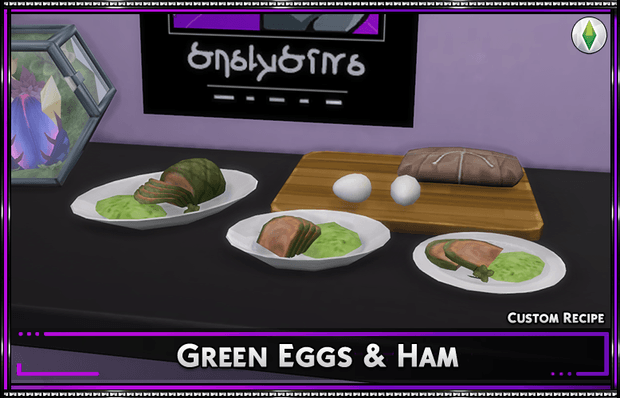 Recette personnalisée : Oeufs verts et jambon