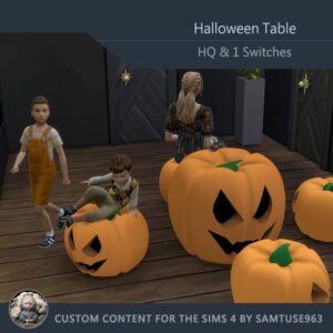 Table Citrouille d'Halloween Samtuse963