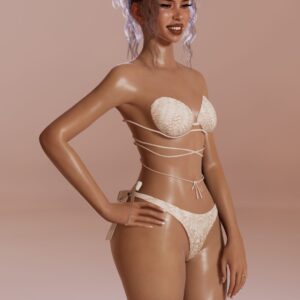 Bikini perlé noué