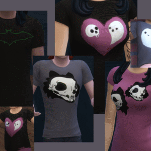 T-shirts de la famille Goth & Bubblegum