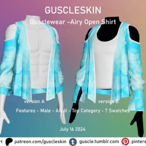 Gusclewear - Chemise ouverte aérienne