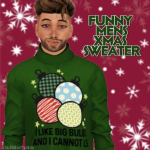 Pull de Noël amusant pour homme (recoloration)