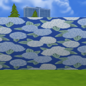 Hortensias bleus et blancs
