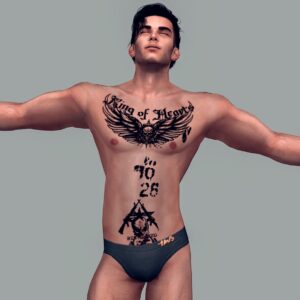 Zone de tatouage du Roi de Coeur