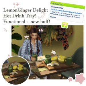 Plateau de boissons chaudes Délice Citron-Gingembre ⋆☕︎ ˖
