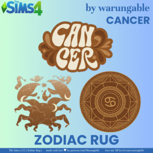 Tapis Zodiaque Cancer par Warungable
