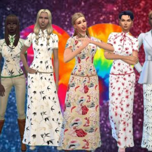 Ensemble haut Okinawa et jupe maxi