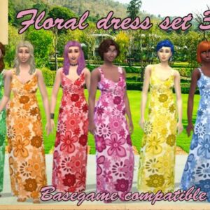 Robe d'été à fleurs ensemble 3