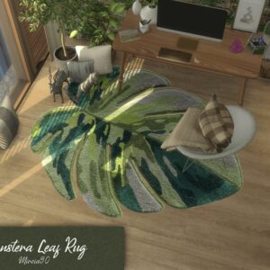 Tapis feuille de monstera