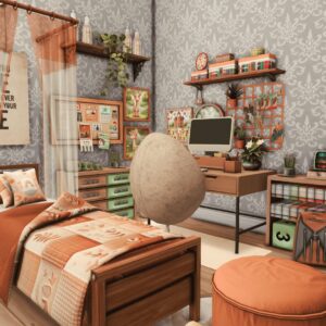 Lit simple coin de chambre de ferme