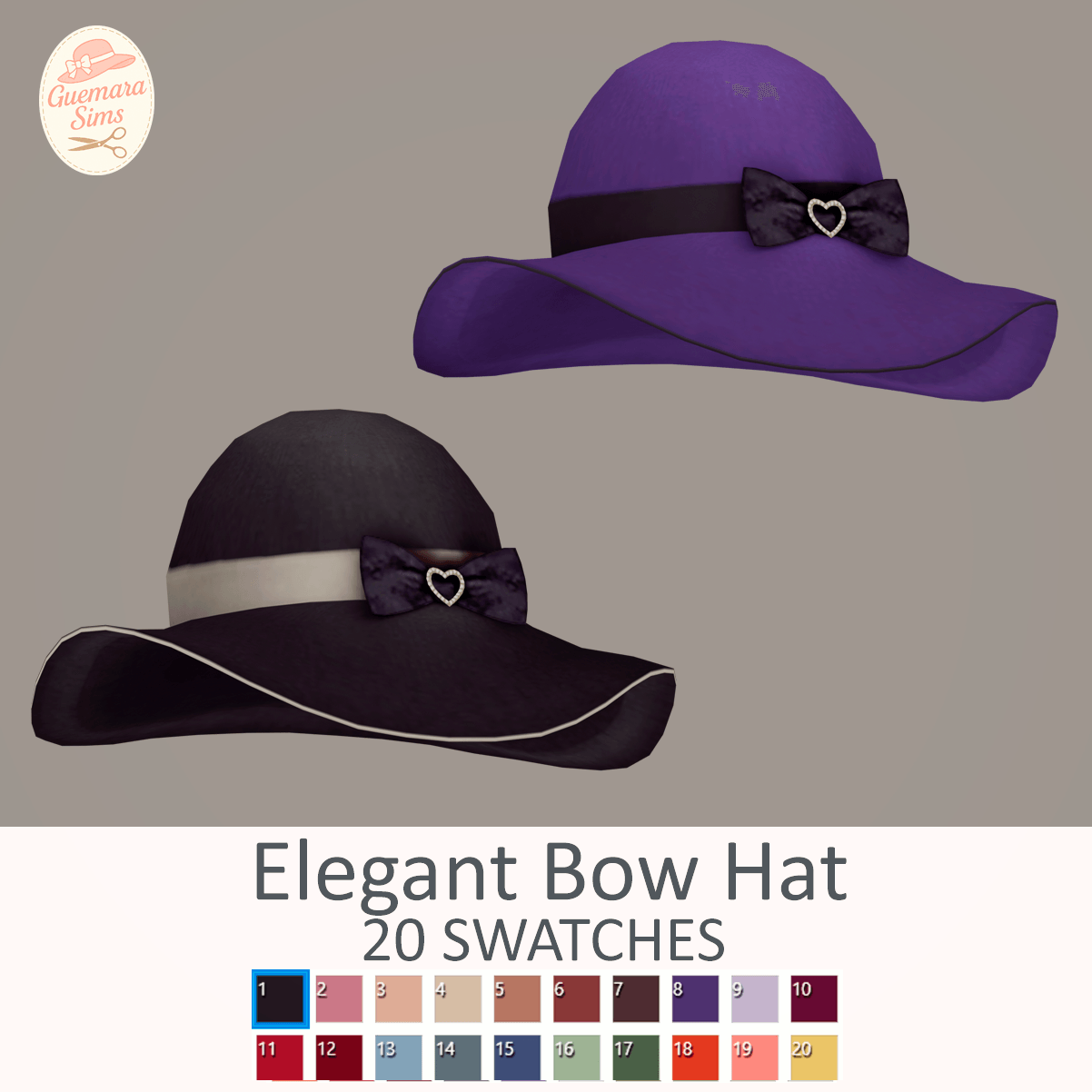 Chapeau élégant à nœud