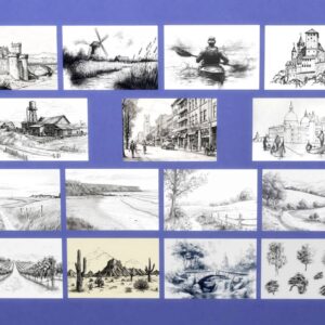 Affiche - Croquis de paysages - Décoration d'aura inspirante