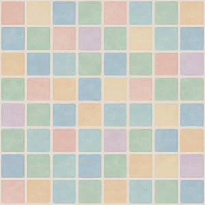 Carrelage en dalles pastel