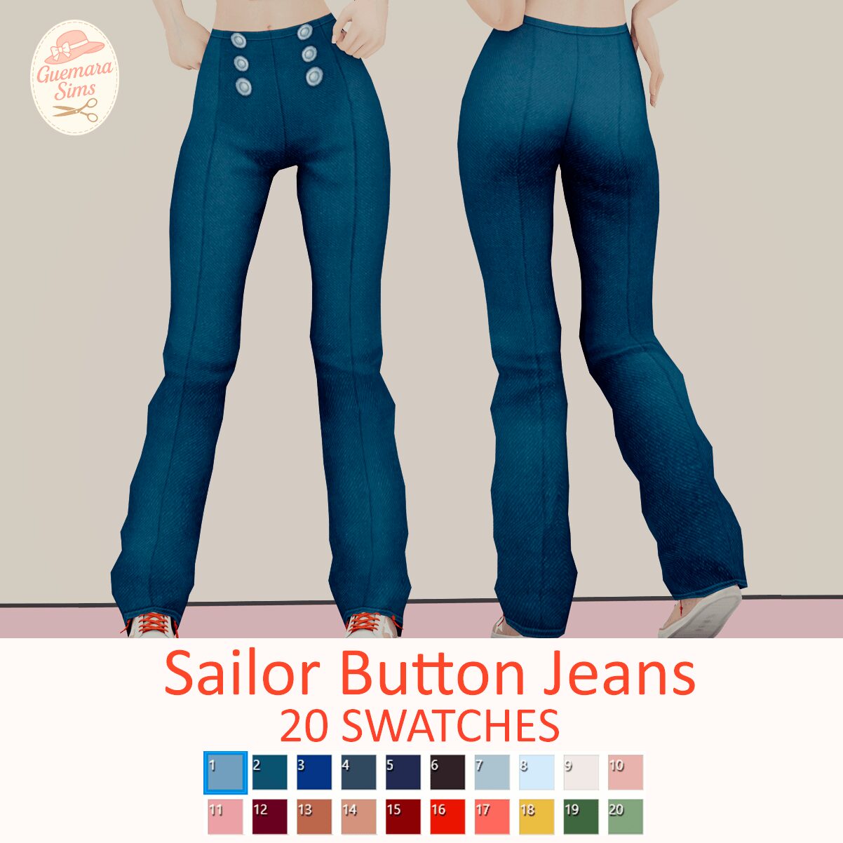 Bouton marin Jeans