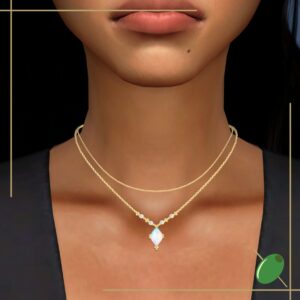Collier de perle d'opale angélique