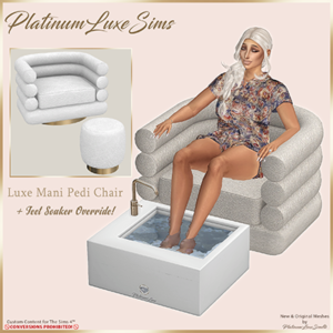 Fauteuil de manucure et pédicure de luxe + Remplacement de bain de pieds