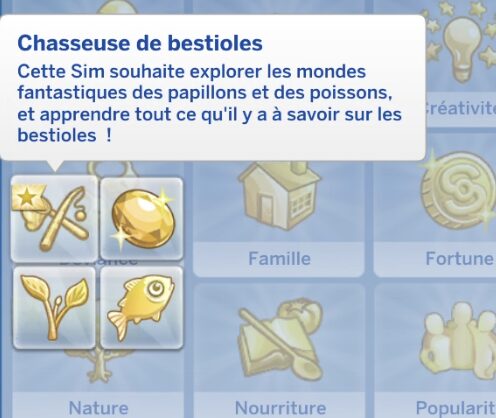 Aspiration Chasseur de bestioles dans Les Sims 4