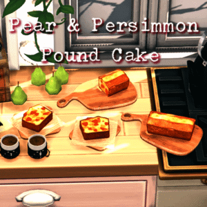Gâteau aux poires et aux kaki