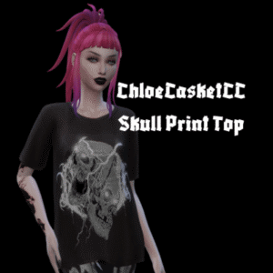 T-shirt à l'effigie du crâne gothique