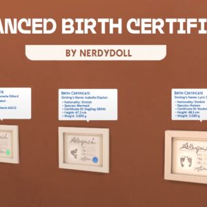 Certificats de naissance avancés