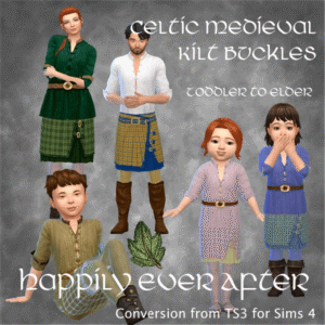 Boucles de ceinture de kilt médiéval celte - Pour toujours heureux