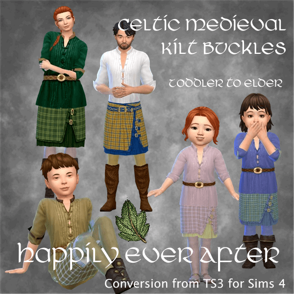 Boucles de ceinture de kilt médiéval celte - Pour toujours heureux
