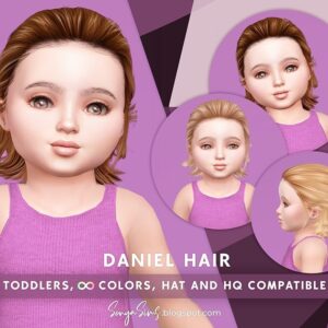 SONYASIMS - CHEVEUX DE DANIEL POUR FEMMES (SANS FRANGE) TOUT-PETITS