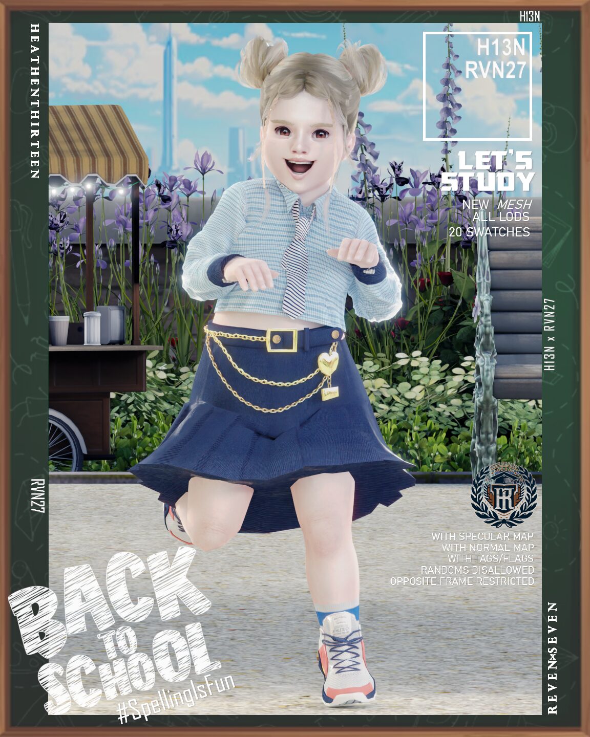 Toddler's Academic Haut de Chemise à Manches Longues à Col Chemise Uniforme